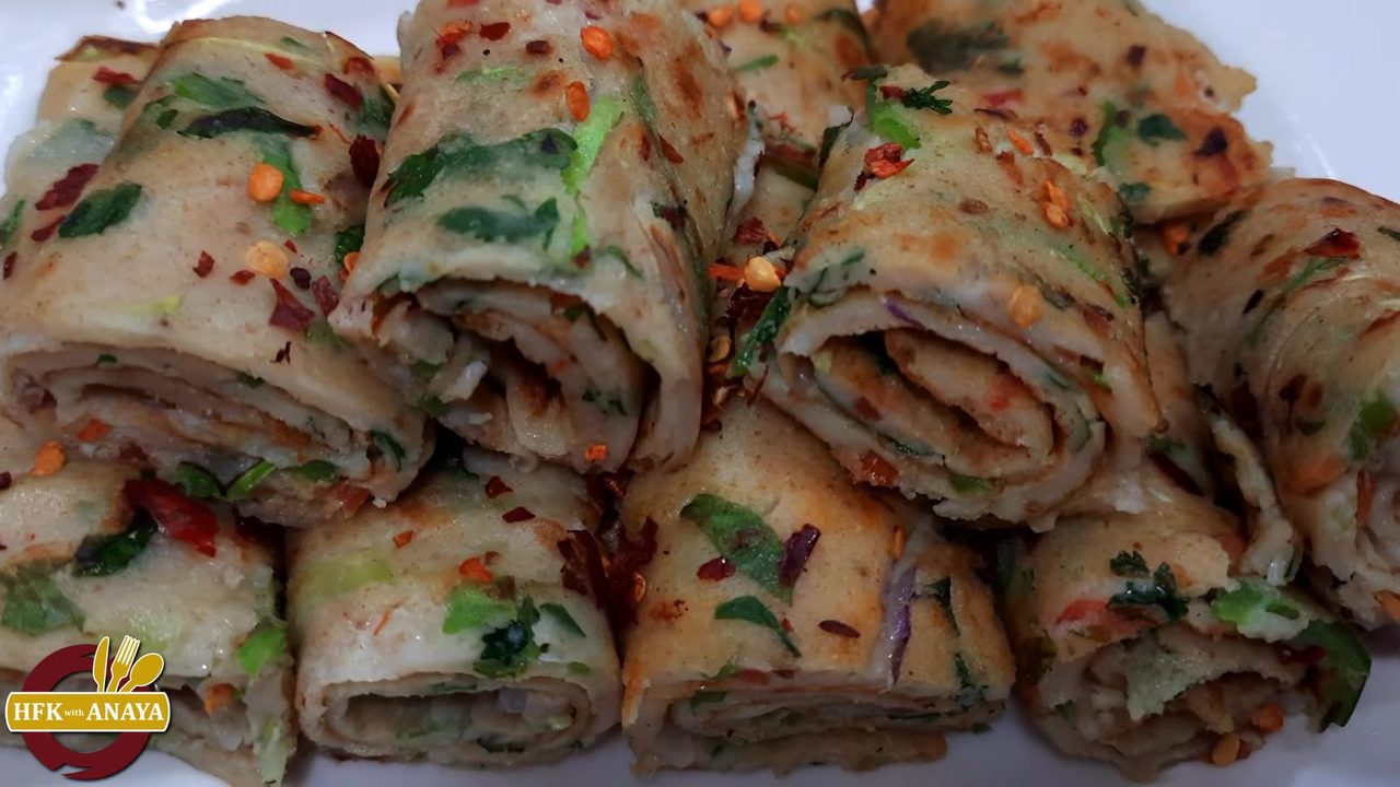 Healthy Vegetable Wheat Pancakes (Cheela)