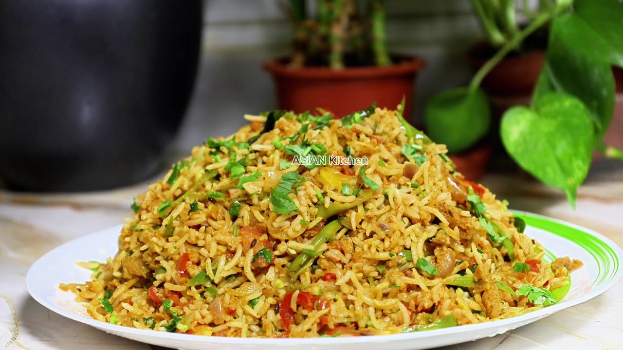 Vegetarian Soya Fried Rice
