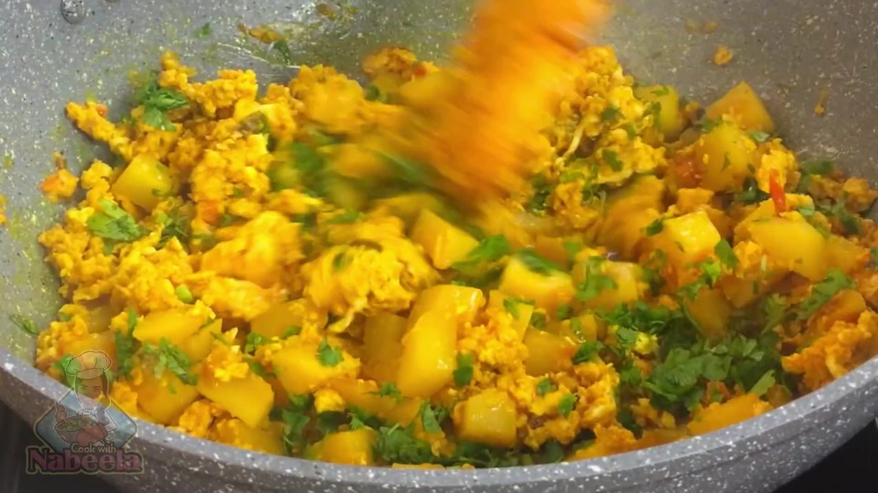 Potato Egg Bhurji - Indian Style Scramble